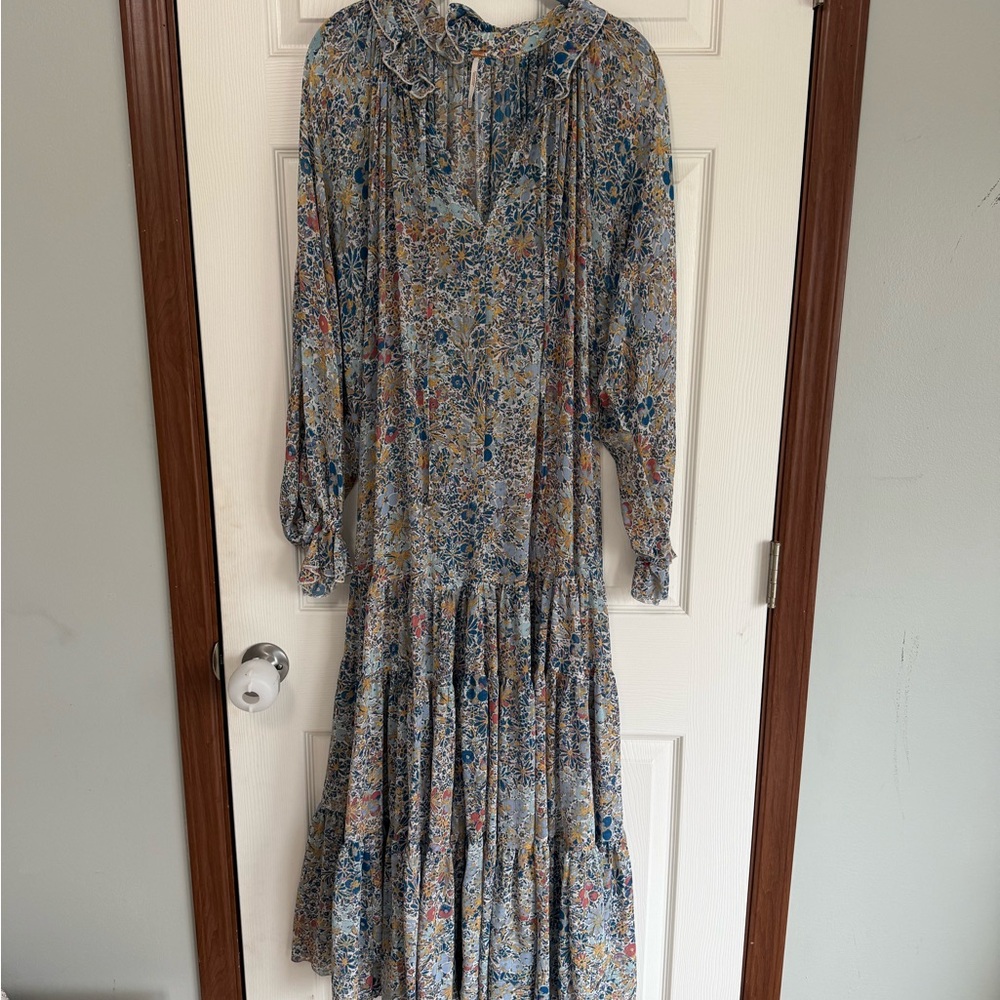 Free People Floral Long Sleeve Dress